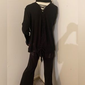 Peace love world braided down the back turtleneck sweatshirt